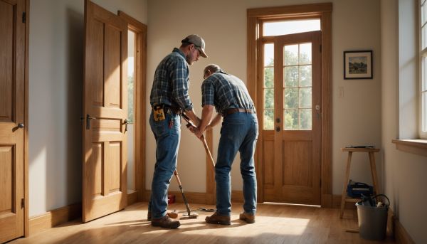 Comment poser une porte intérieure en bois seul ?