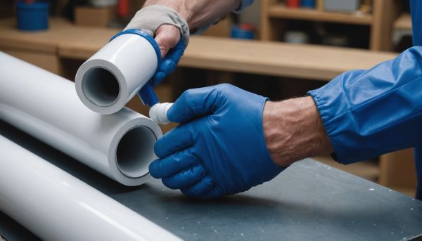 Joints et tuyaux PVC pour une fuite réparée