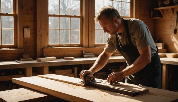 Scies et rabots pour travailler le bois brut